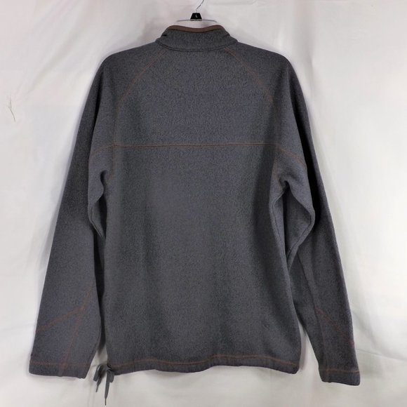 NWOT Columbia Mens Grey w Brown Trim Omni-Sheild 3/4 Zip Pullover Popover L - Picture 8 of 13